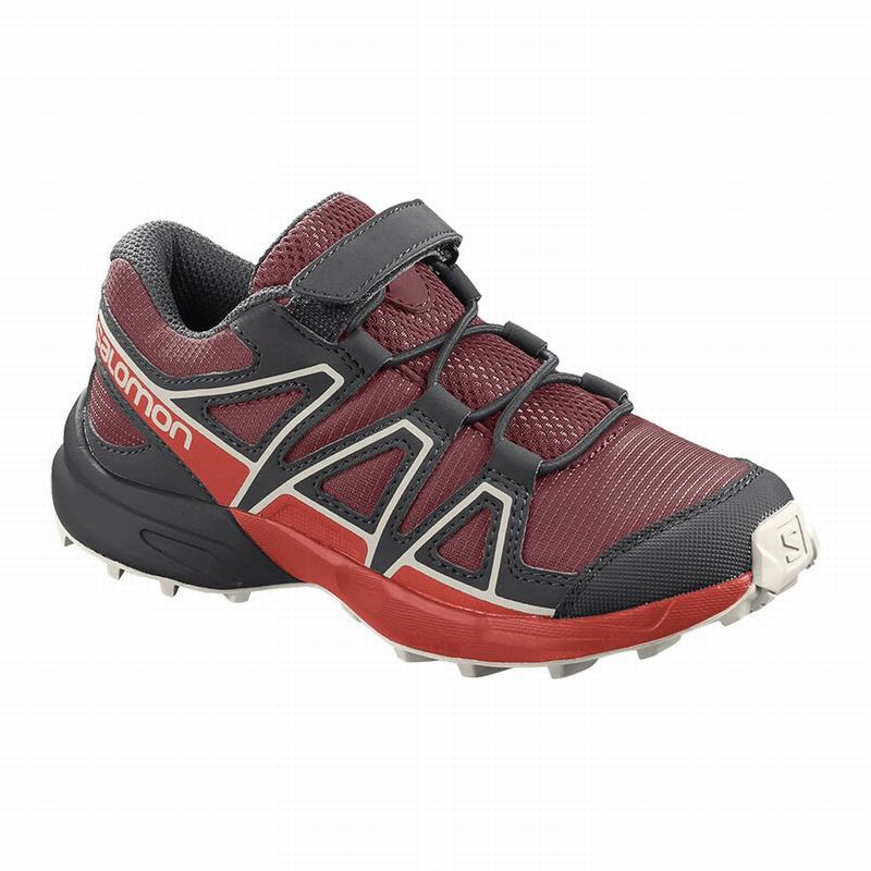 Chaussures De Trail Running Salomon Enfant Rouge / Rose - Salomon SPEEDCROSS - France (5918-CMFDR)